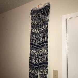 Navy Halter Top Pants Romper